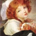 J.B. Greuze - Chlapec s pejskem