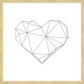 Rámovené obrazy - Geometrické Srdíčko